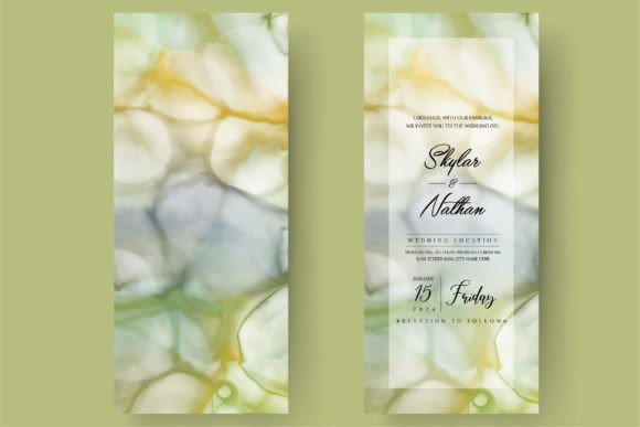 Alcohol Ink Marble Stone Wedding Menu: A Designer's Guide to Fluid Elegance