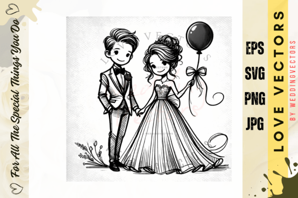 C4735: Crafting Wedding Elegance with Vector Art