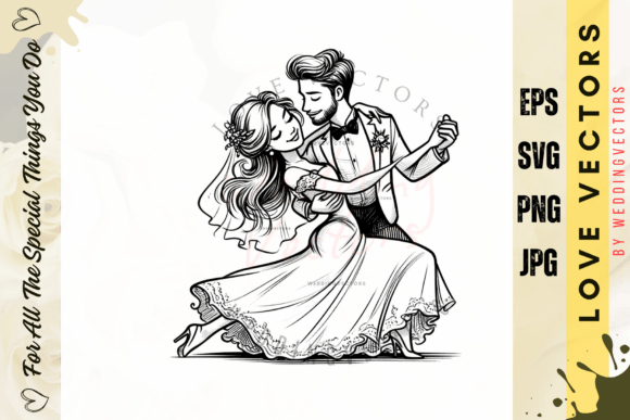 Celebrate Matrimony: The Art of Wedding Couple and Love Vectors