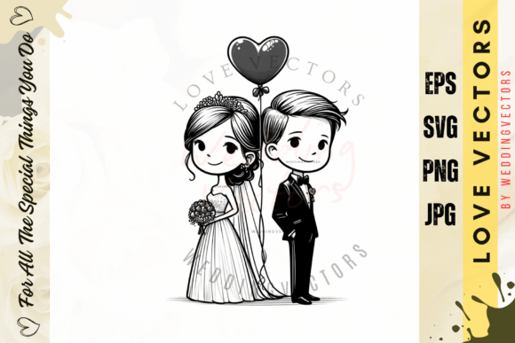 Elegant Wedding Illustrations: The C4952 Collection