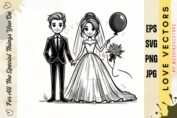 Modern Love in Design: The C4748 Wedding Vectors