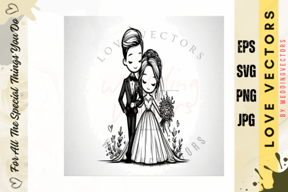 Timeless Romance: Exploring Wedding Couple and Love Vectors - C4618