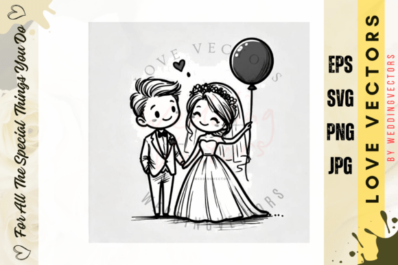 Wedding Couple and Love Vectors - C4532: A Modern Graphic Toolkit