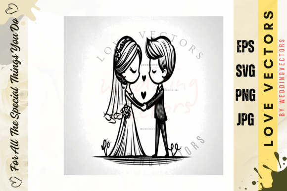 Wedding Couple and Love Vectors - C4533