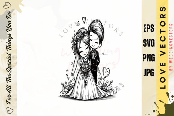 Wedding Couple and Love Vectors - C4659: Elevate Your Designs