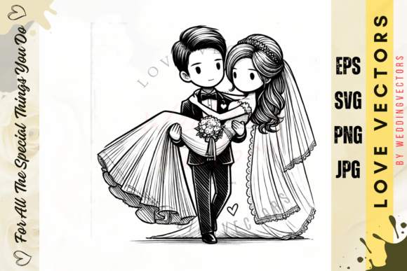 Wedding Couple and Love Vectors - C4664: A Designer's Guide