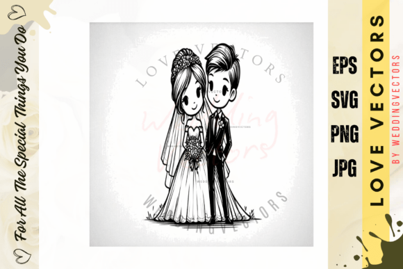 Wedding Couple and Love Vectors - C4750: A Designer's Guide to Romantic Visuals