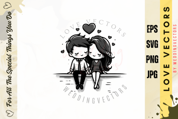 Wedding Couple and Love Vectors - C4827: Capturing Matrimonial Bliss