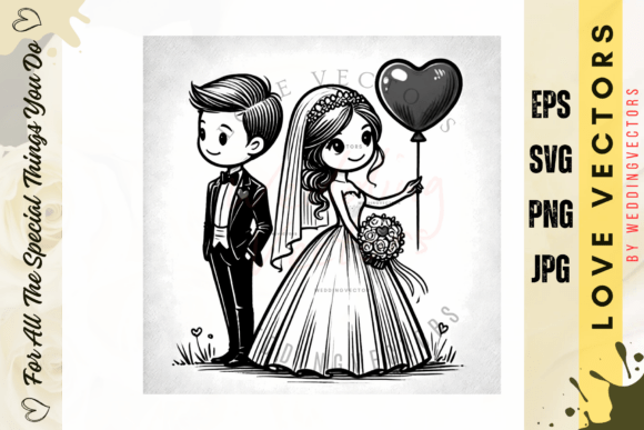 Wedding Couple and Love Vectors - C4907: A Designer's Guide