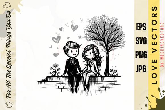 Wedding Couple and Love Vectors - C494: A Visual Language of Romance