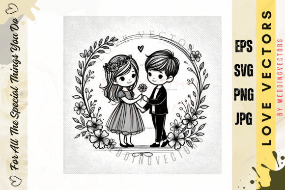 Wedding Couple and Love Vectors - C4958: A Designer's Guide