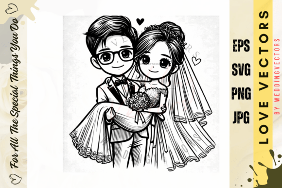 Wedding Couple and Love Vectors: Elevate Your Designs with C4580
