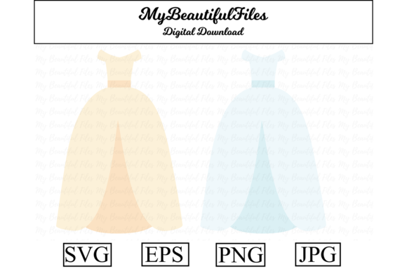 Wedding Dress Clipart: Versatile Illustrations for Your Projects